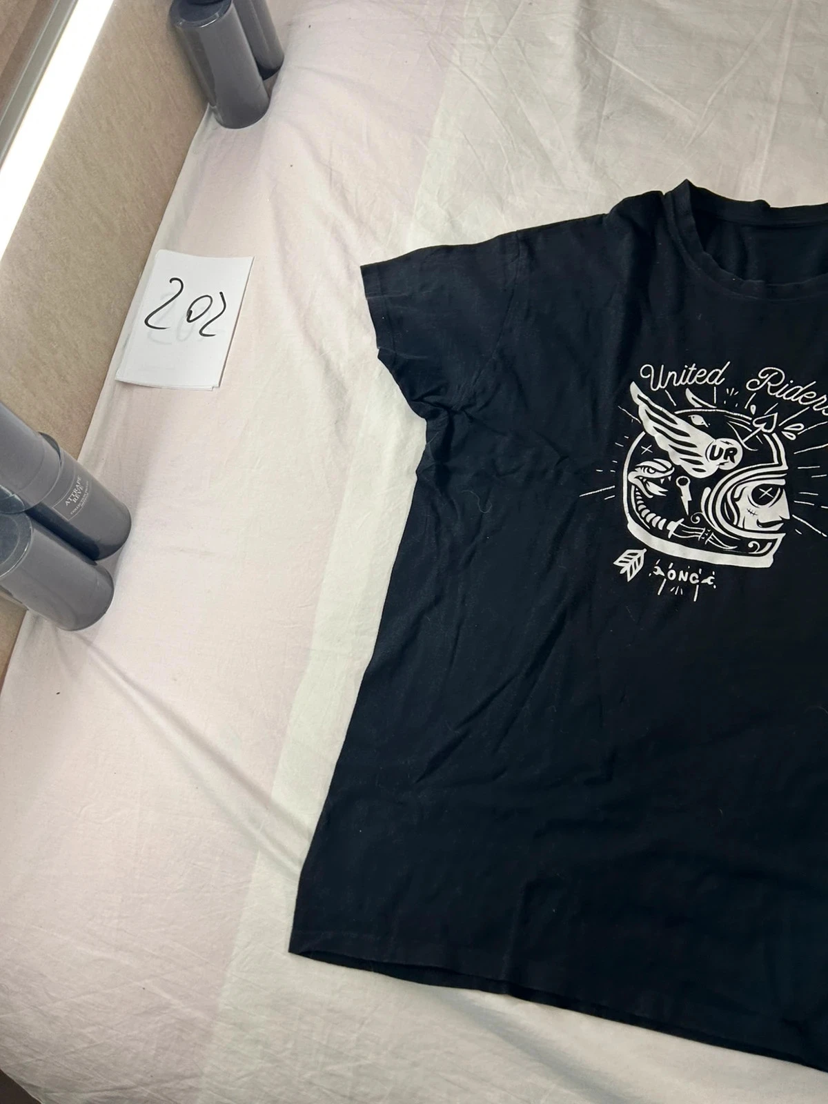 Zwart T-shirt met vintage United Riders print – photo 3